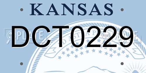 DCT0229 Kansas License Plate