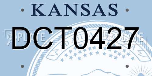 DCT0427 Kansas License Plate