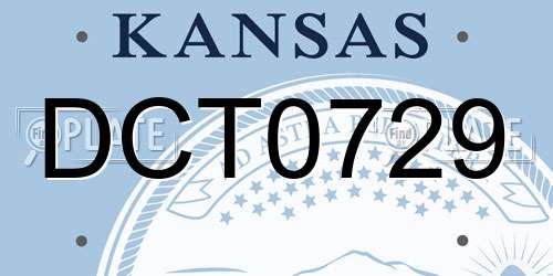 DCT0729 Kansas License Plate