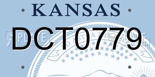 DCT0779 Kansas License Plate