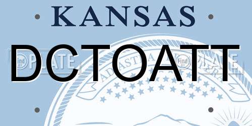 DCTOATT Kansas License Plate
