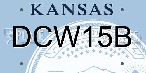 DCW15B Kansas License Plate