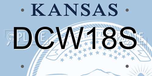 DCW18S Kansas License Plate