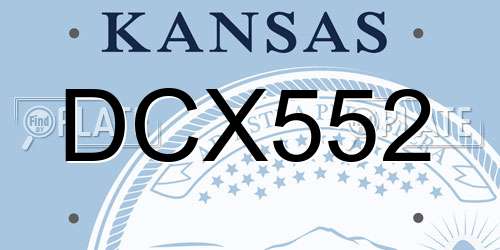 DCX552 Kansas License Plate