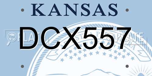 DCX557 Kansas License Plate