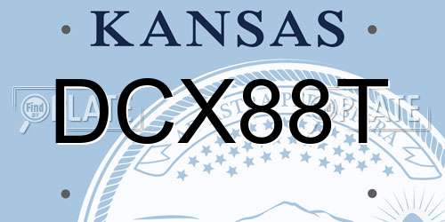 DCX88T Kansas License Plate