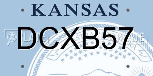 DCXB57 Kansas License Plate