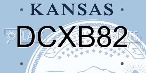 DCXB82 Kansas License Plate