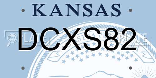 DCXS82 Kansas License Plate