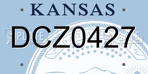 DCZ0427 Kansas License Plate