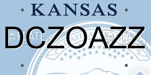 DCZOAZZ Kansas License Plate
