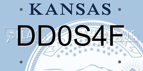 DD0S4F Kansas License Plate