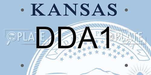 DDA1 Kansas License Plate