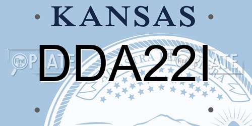 DDA22I Kansas License Plate