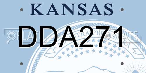 DDA271 Kansas License Plate