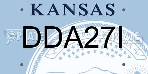 DDA27I Kansas License Plate