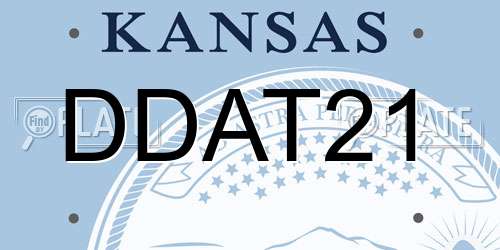 DDAT21 Kansas License Plate