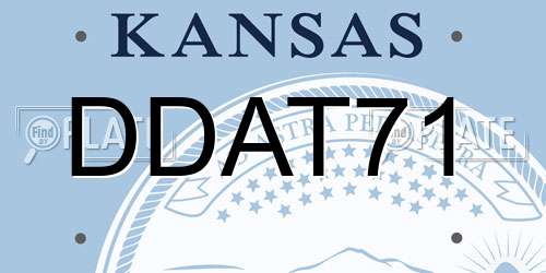 DDAT71 Kansas License Plate