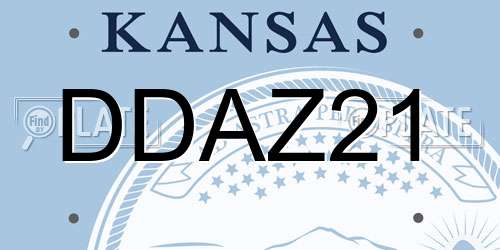 DDAZ21 Kansas License Plate