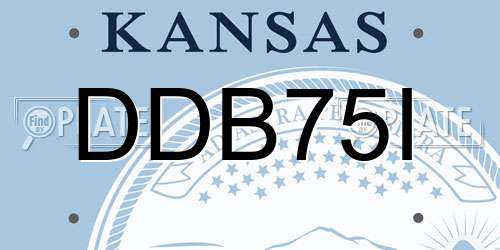 DDB75I Kansas License Plate