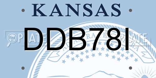 DDB78I Kansas License Plate