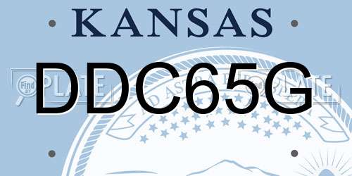 DDC65G Kansas License Plate