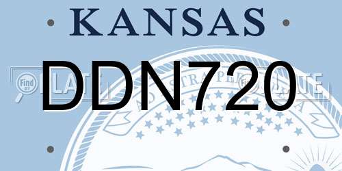 DDN720 Kansas License Plate