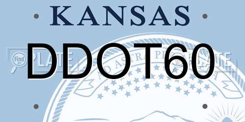 DDOT60 Kansas License Plate