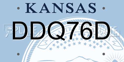 DDQ76D Kansas License Plate