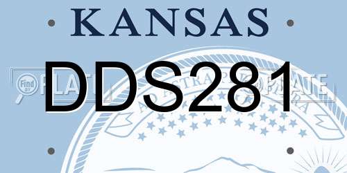 DDS281 Kansas License Plate