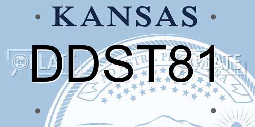 DDST81 Kansas License Plate