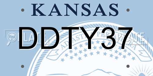 DDTY37 Kansas License Plate