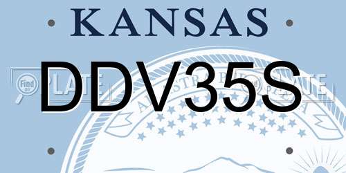 DDV35S Kansas License Plate