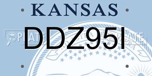 DDZ95I Kansas License Plate