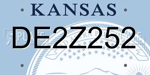 DE2Z252 Kansas License Plate