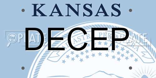DECEP Kansas License Plate