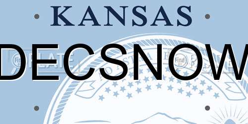 DECSNOW Kansas License Plate