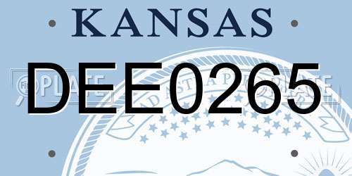 DEE0265 Kansas License Plate