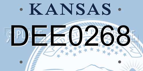 DEE0268 Kansas License Plate