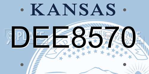 DEE8570 Kansas License Plate