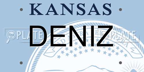 DENIZ Kansas License Plate