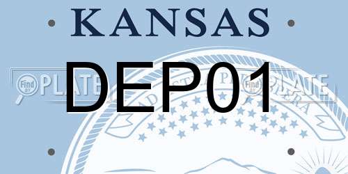 DEP01 Kansas License Plate