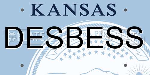 DESBESS Kansas License Plate