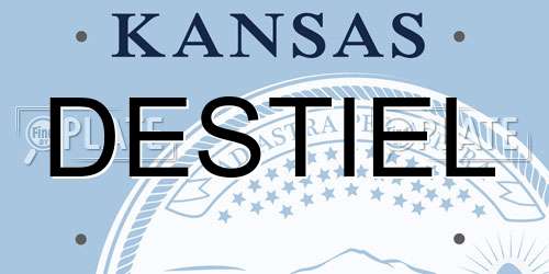 DESTIEL Kansas License Plate