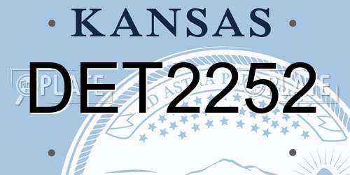 DET2252 Kansas License Plate