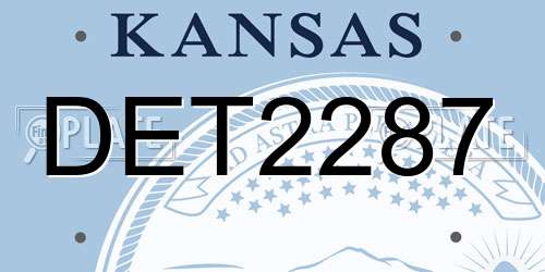 DET2287 Kansas License Plate