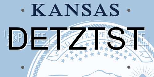 DETZTST Kansas License Plate