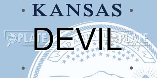 DEVIL Kansas License Plate