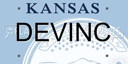 DEVINC Kansas License Plate