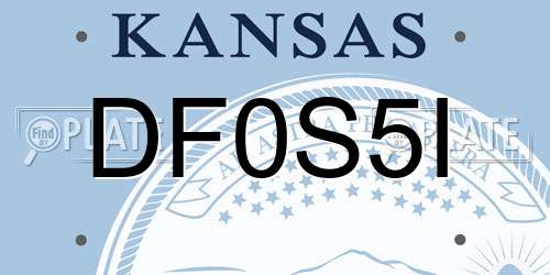 DF0S5I Kansas License Plate